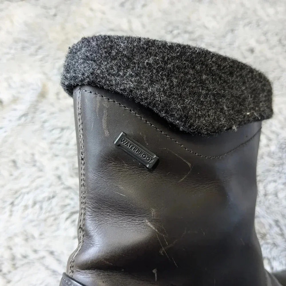 Chaco Borealis Boots Black Winter Snow Boots Waterproof Mid Size 7 Fur Slip On - Picture 6 of 11